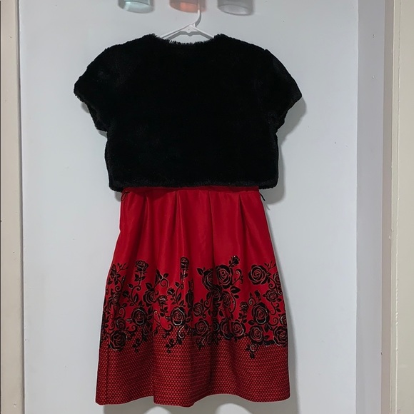 Knit Works Red Rose Girls Dress - Picture 5 of 7